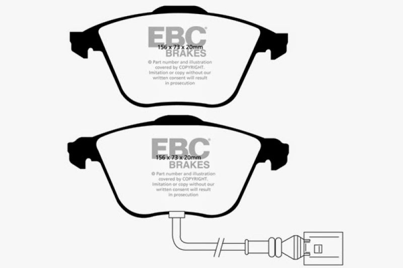 EBC 08-11 Volkswagen CC 3.6 Redstuff Front Brake Pads DP31594C