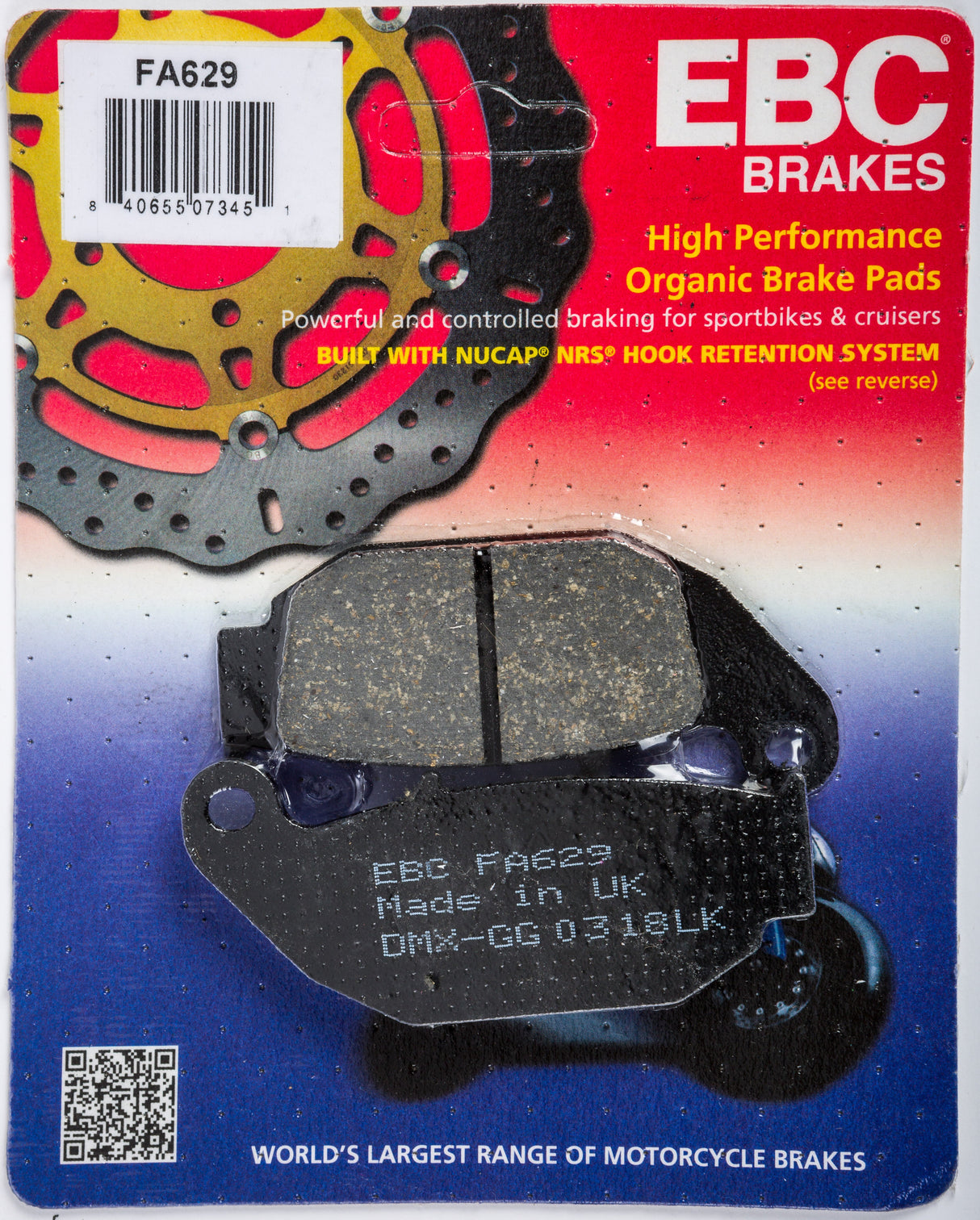 EBC Brake Pads Fa629 Organic FA629