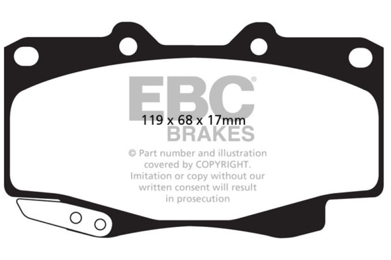 EBC 99-04 Toyota Tacoma 4WD 2.7 Greenstuff Front Brake Pads DP62005