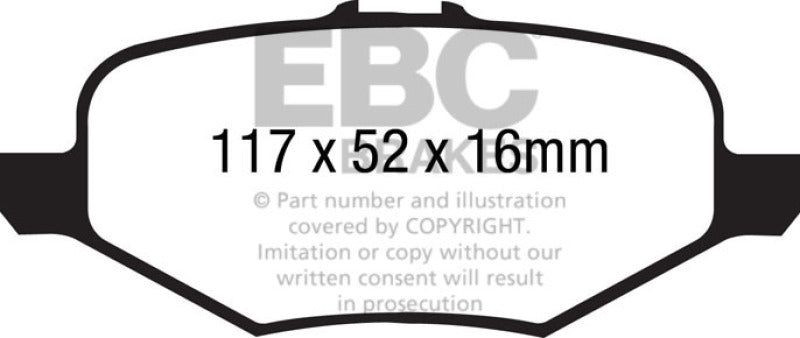 EBC 13+ Ford Explorer 3.5 Twin Turbo 4WD Yellowstuff Rear Brake Pads DP41887R