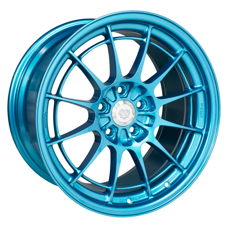 Enkei NT03+M 18x9.5 5x114.3 40mm Offset 72.6mm Bore Emerald Blue Wheel MOQ 40