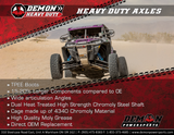 DEMON Complete Axle Kit - Heavy Duty - Rear Left/Right PAXL-1080HD