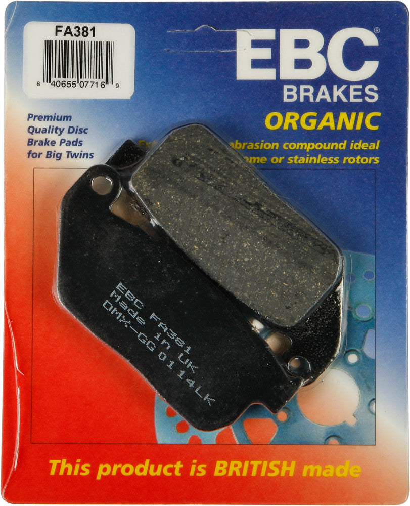 EBC Brake Pads Fa381 Organic FA381