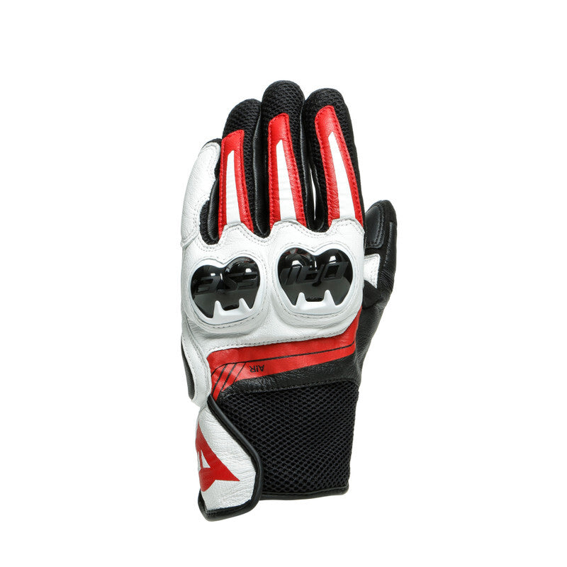 Dainese Mig 3 Unisex Leather Gloves Black/Red Spray/White - Large 201815934-32J-L