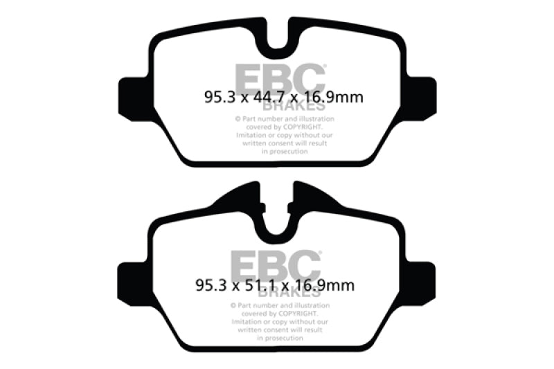 EBC 10+ Mini Countryman 1.6 Cooper Redstuff Rear Brake Pads DP32102C