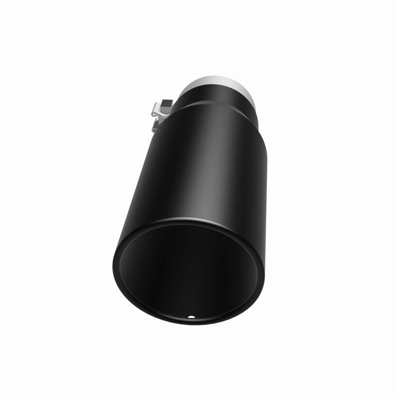 MagnaFlow Tip Stainless Black Coated Single Wall Round Single Outlet 5in Dia 3.5in Inlet 14.5in L