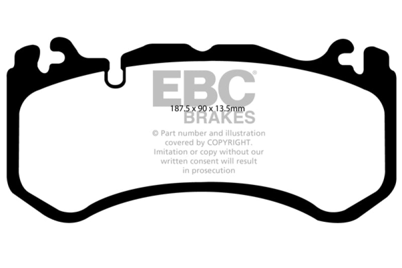 EBC 08-13 Mercedes-Benz C63 AMG (W204) 6.2 Redstuff Front Brake Pads DP31939C