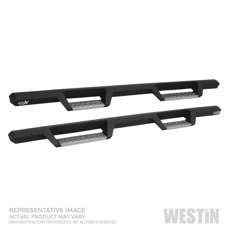 Westin 2019 Chevrolet Silverado/Sierra 1500 Crew Cab Drop Nerf Step Bars - Textured Black