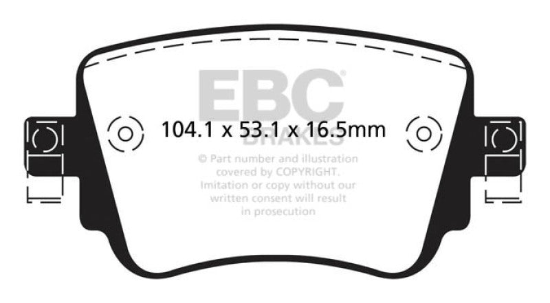 EBC 15-21 Volkswagen GTi 2.0 Turbo Greenstuff Rear Brake Pads DP22201