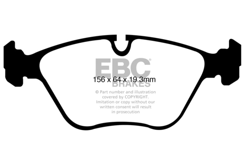 EBC 10-14 BMW X5 4.4 Twin Turbo (50) Yellowstuff Front Brake Pads DP41994R