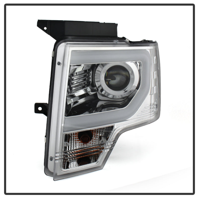 Spyder Ford F150 09-14 Projector Headlights Halogen Model- Light Bar DRL Chrm PRO-YD-FF15009-LBDRL-C 5077585