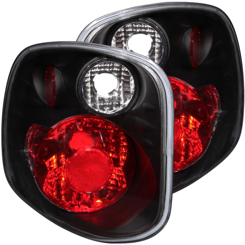 ANZO 1997-2000 Ford F-150 Taillights Black 211069