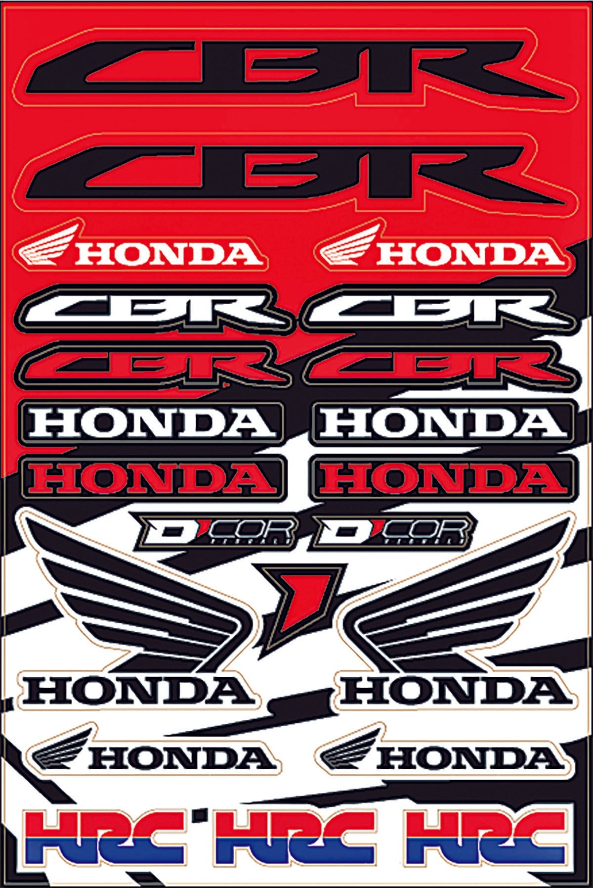 D-COR Honda Street Decal Sheet 40-10-102