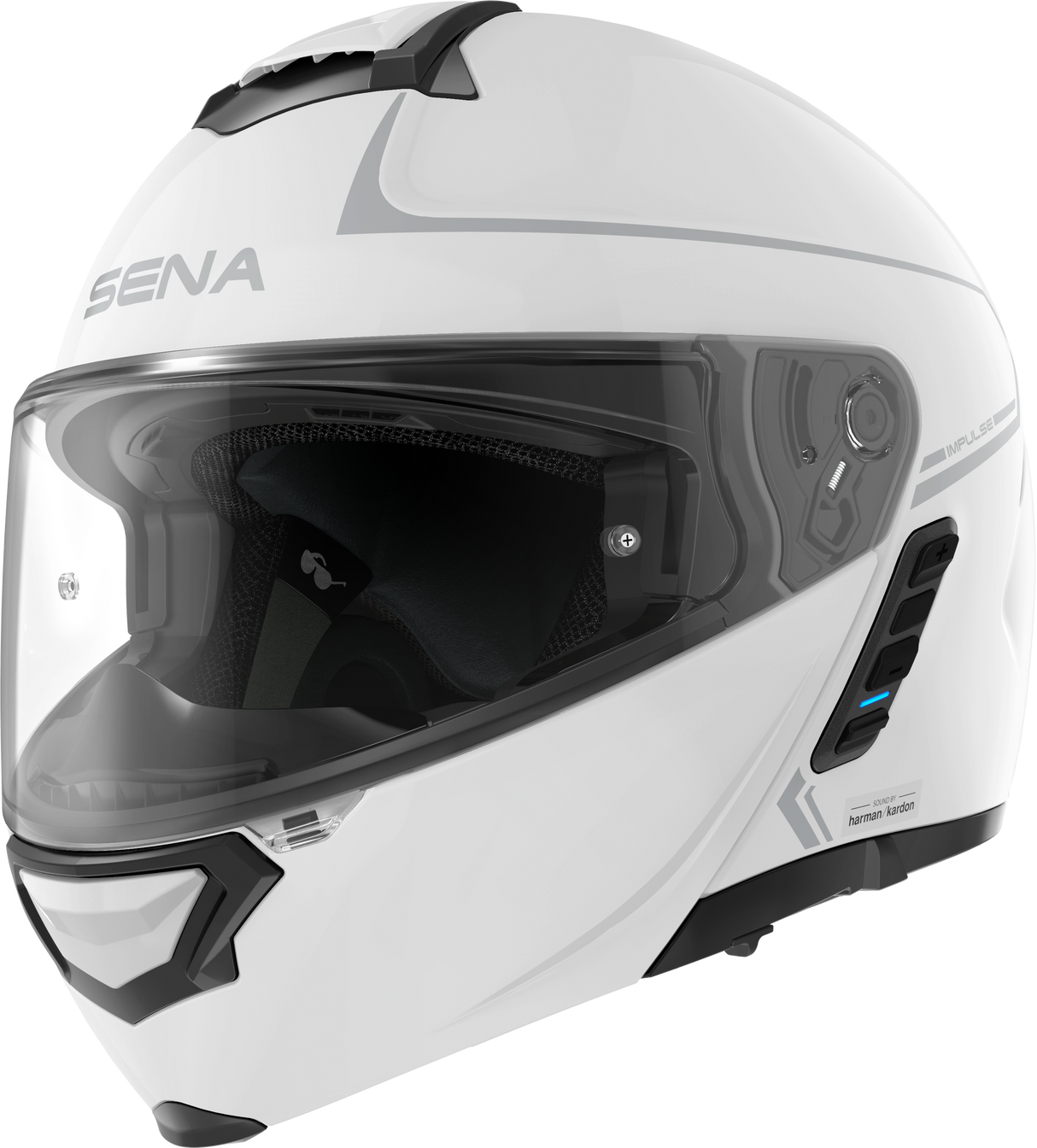 SENA Impulse Flip Up Helmet Gloss White 2x IMPULSE-GWXXL1