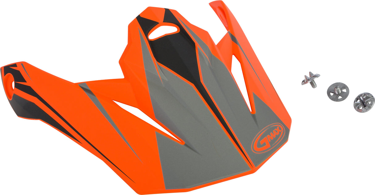 GMAX Visor W/Screws Revoke Mx-86 Matte Orange/Black G086061