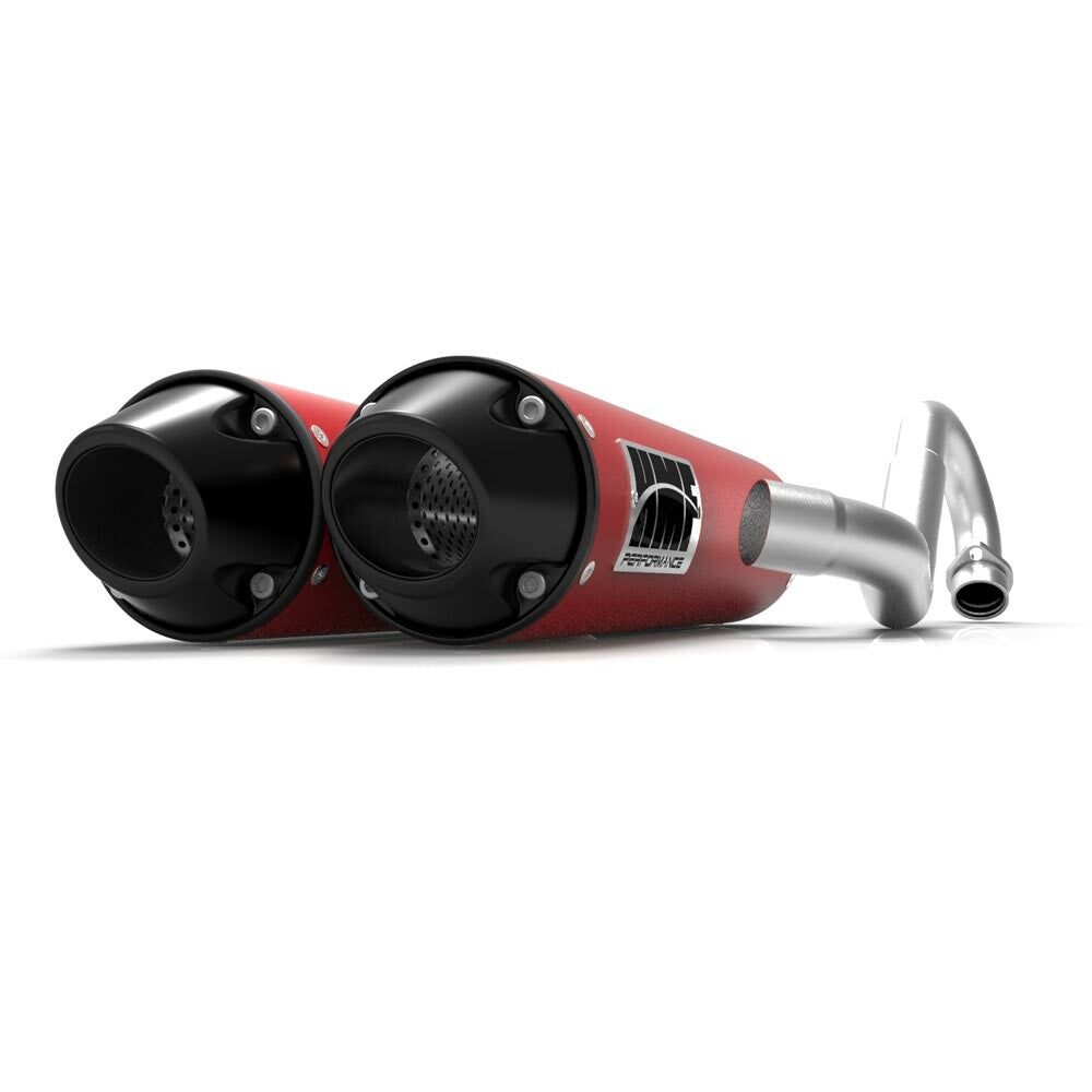 HMF Perf Series Dual Full Red W/Blk Euro End 35546636683