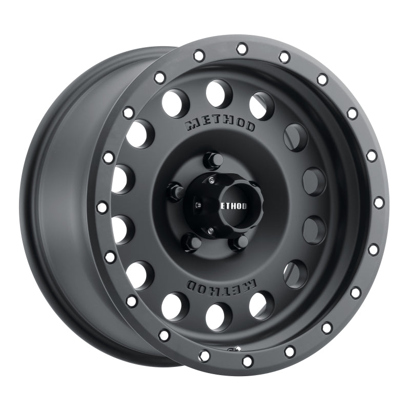 Method MR307 Hole 17x8.5 0mm Offset 5x5 94mm CB Matte Black Wheel