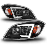 ANZO 05-10 Chevrolet Cobalt / 07-10 Pontiac G5 LED Projector Headlights w/ Seq Black Housing 121573