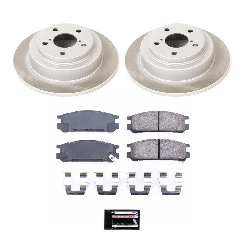 Power Stop 90-99 Subaru Legacy Rear Semi-Coated Rotor Kit