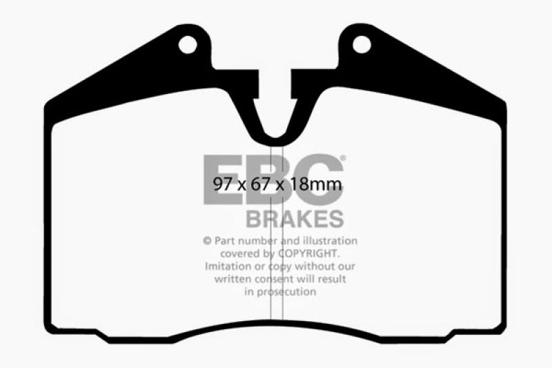 EBC 89-95 Ferrari 348 3.4 Redstuff Front/Rear Brake Pads (Axle Set Only) DP3612C