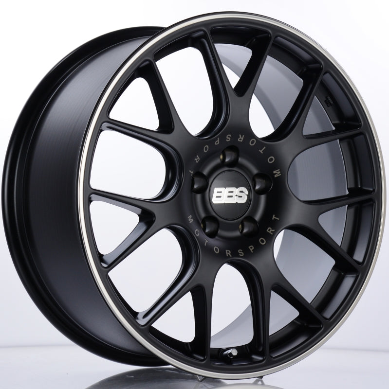 BBS CH-R 19x8.5 5x112 ET32 Satin Black Polished Rim Protector Wheel -82mm PFS/Clip Required CH126BPO