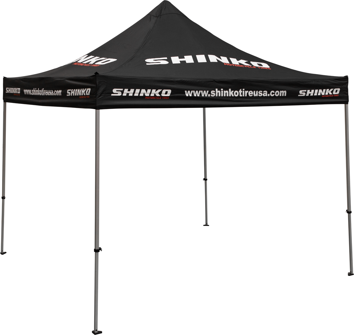 SHINKO Aluminum Canopy 10'x10' Black W/Heavy Duty Frame CAN10X10AHD-CUSTOM-S