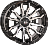 HIGH LIFTER Wheel - HL21 - Front/Rear - Gloss Black w/Machined - 14x7 - 4/156 - 4+3 (+10 mm) 14HL21-1156