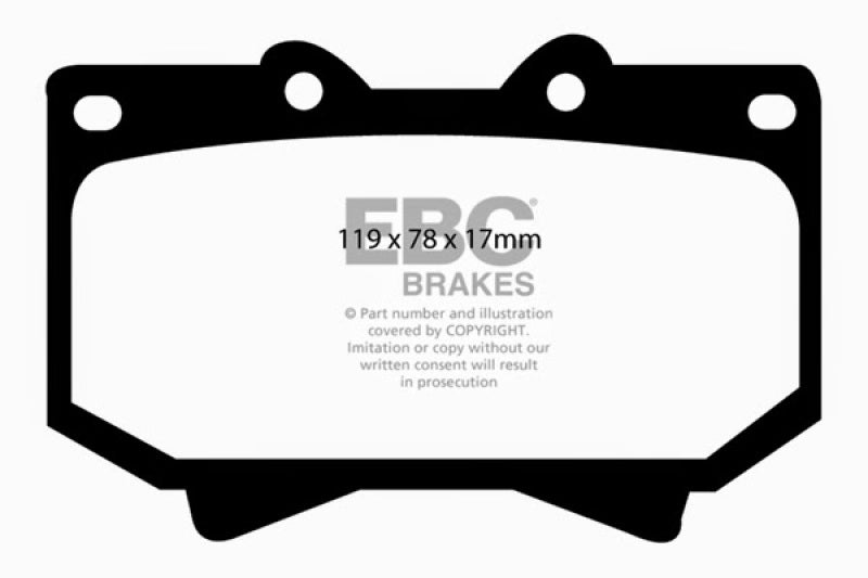 EBC 98-07 Lexus LX470 4.7 Yellowstuff Front Brake Pads DP41319R