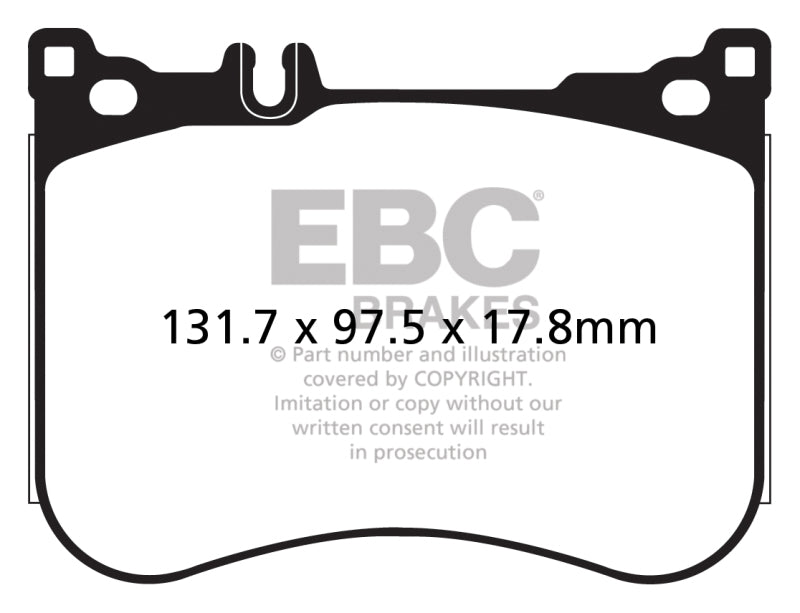 EBC 14+ Mercedes-Benz S550 4.7 Twin Turbo AMG Sport Pkg Redstuff Front Brake Pads DP32178C