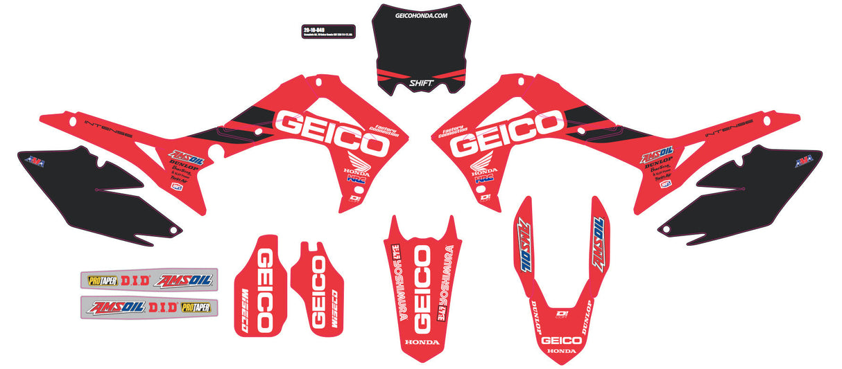 D-COR Complete Kit 19 Geico Honda Crf 250 Black Bg 20-10-849