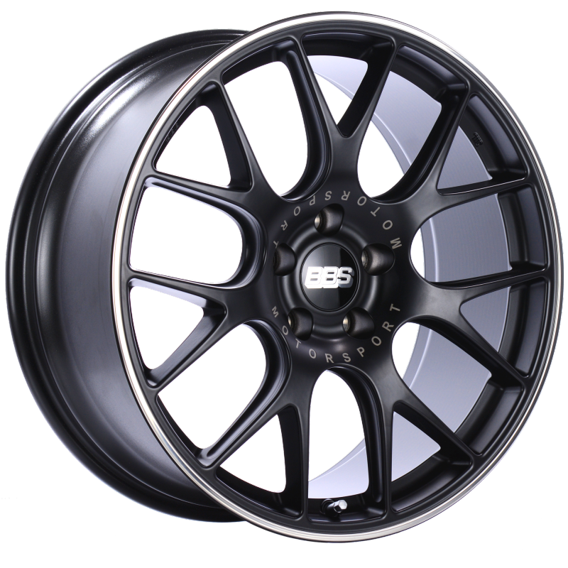 BBS CH-R 20x9 5x120 ET24 Satin Black Polished Rim Protector Wheel -82mm PFS/Clip Required CH100BPO