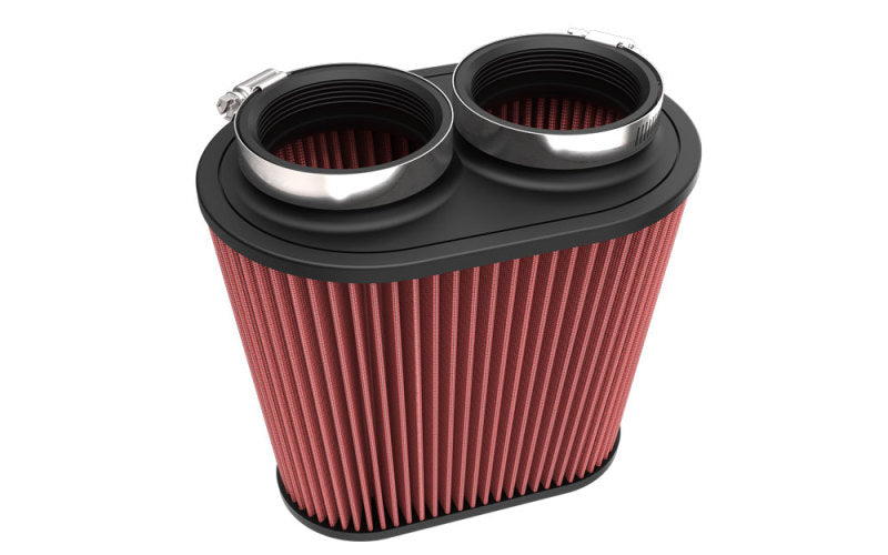 K&N Universal Clamp-On Air Filter 3in Dual Flange 9in x 6in Base 7.5in x 3.688in Top 7.5in Height RU-6104