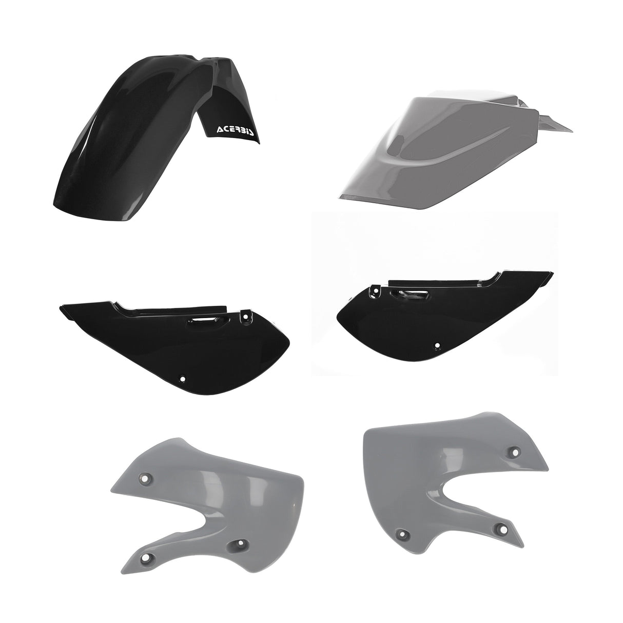 ACERBIS Plastic Kit Kaw Black/Grey 2041071001