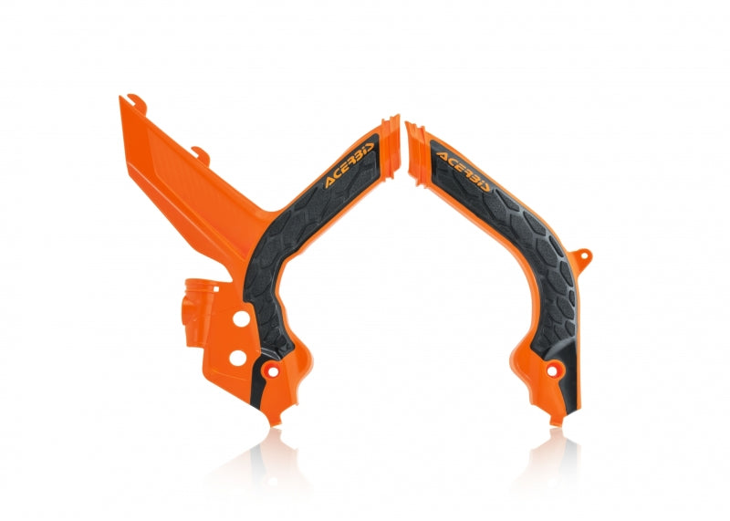 Acerbis 20-23 KTM XCF-W/ XC-W/ EXC/ EXC-F Frame Guards- X-Grip - 16 Orange/Black 2783155225