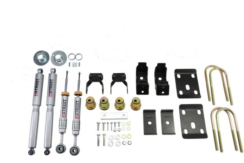 Belltech LOWERING KIT 14 Chev/GM Silverado/Sierra Std Cabs 2WD 0in to -4in Front/7in Rear with Shock 993SP