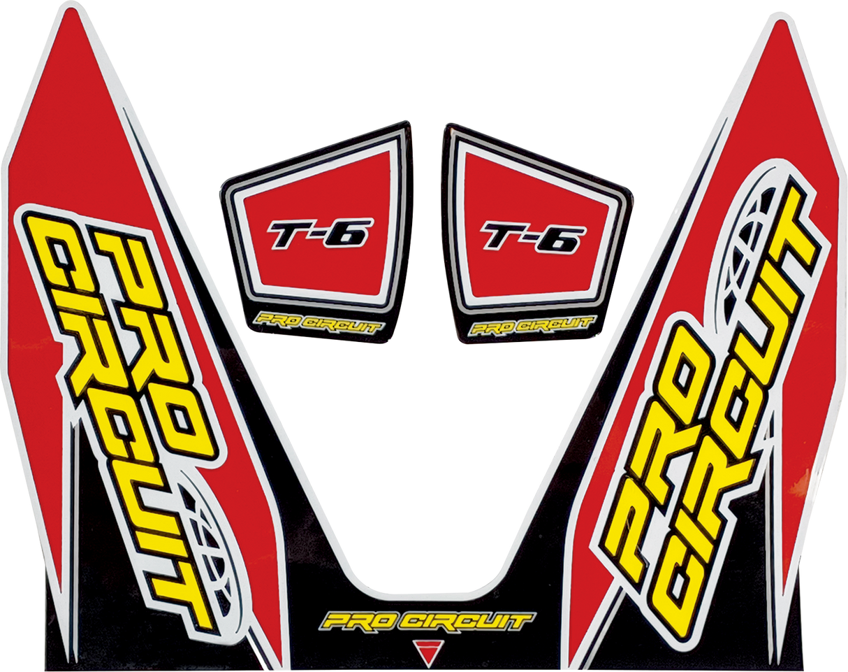 PRO CIRCUIT T-6 Decal - Red DC22T6-RED