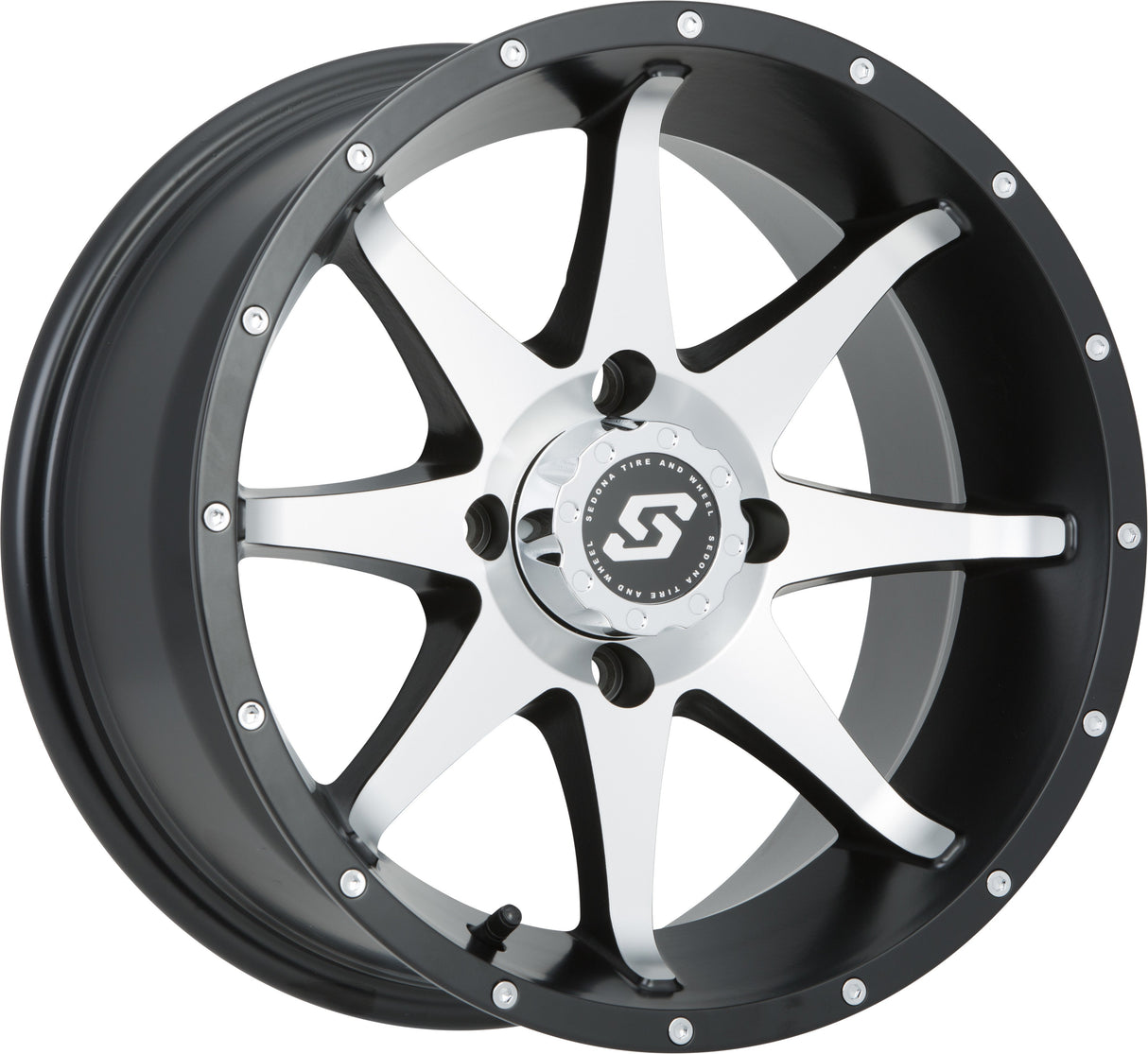 SEDONA Storm Wheel 12x7 4/110 5+2 (+10mm) Blk/Machined A7627011-52S