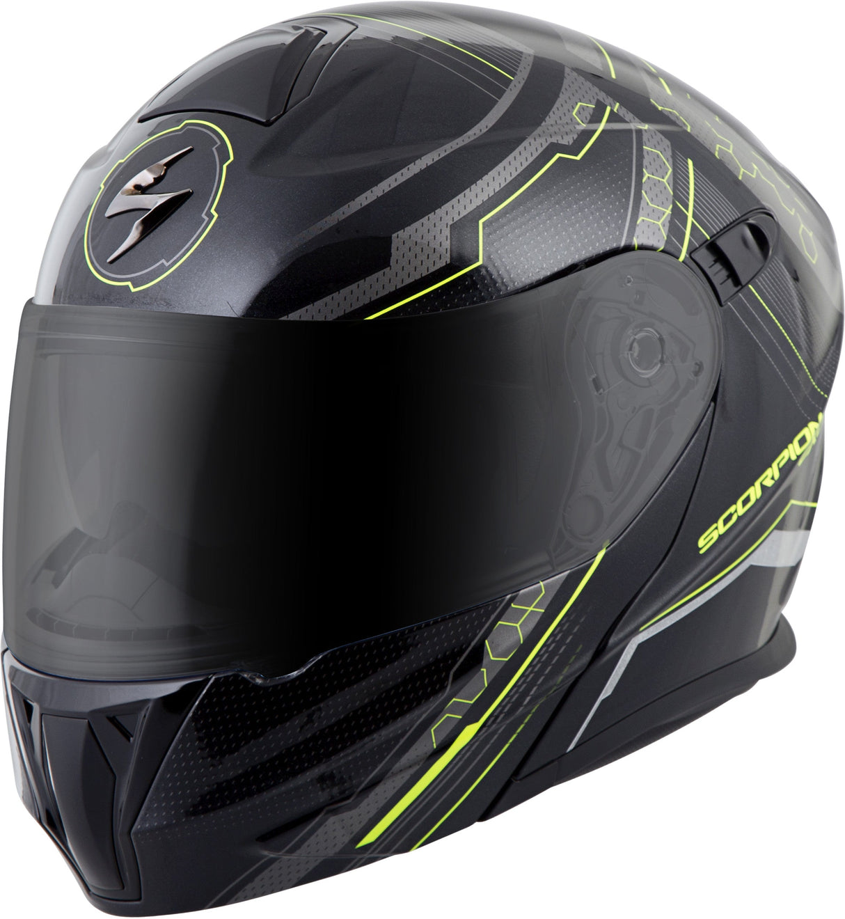 SCORPION EXO Exo-Gt920 Modular Helmet Satellite Neon Xs 92-1032