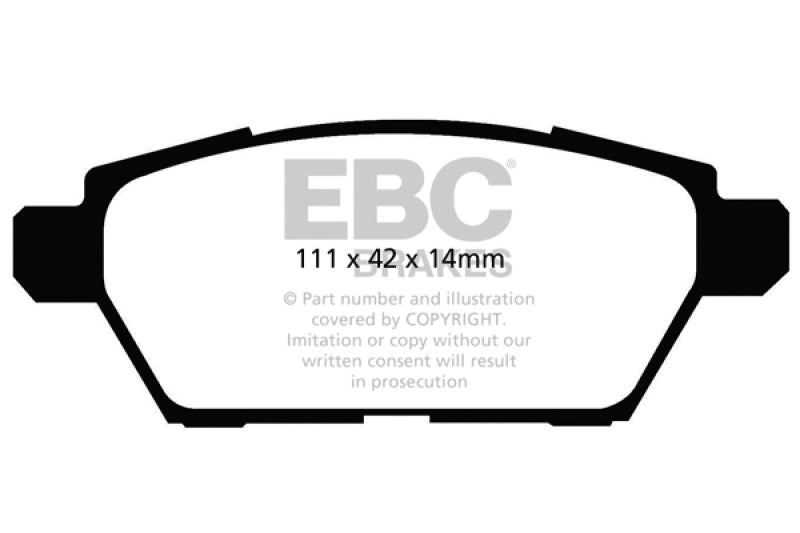 EBC 06-09 Ford Fusion 2.3 Redstuff Rear Brake Pads DP31766C