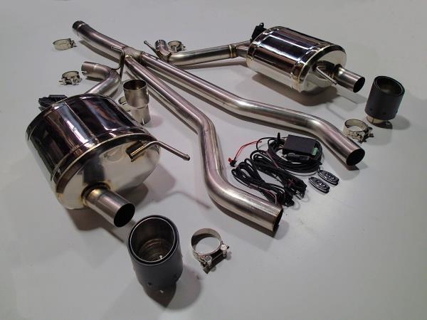 Vandemon Ford Mustang 2.3 ECO Boost Bimodal Stealth Cat back Exhaust System 2015+ MS23FRDEXHSSVLB