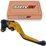 Kawasaki Gold Brake & Clutch Levers, Adjustable Sliding Folding
