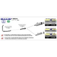 Arrow Homologated Pro-Race Titanium Exhaust slip-on F900R/XR 2020-2024 71915pr