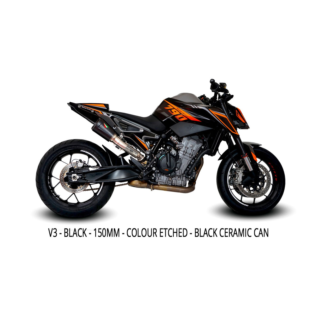 Austin Racing  KTM DUKE 890 HI-SLUNG dB COMPLIANT & RACE SLIP-ON DE-CAT EXHAUST SYSTEMS  AR78
