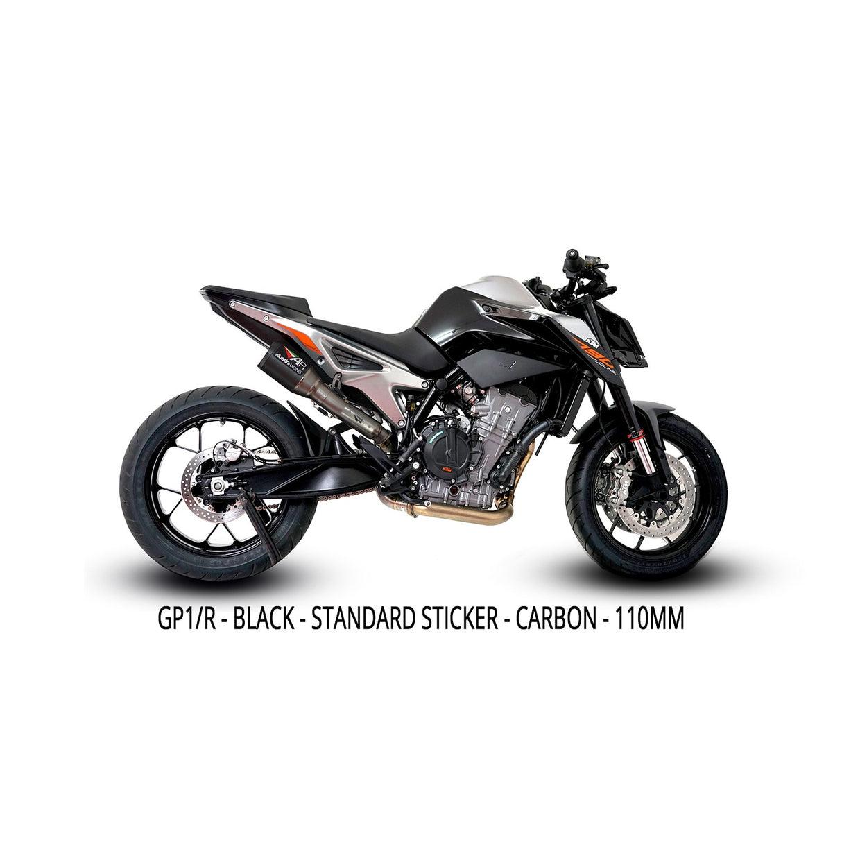 Austin Racing  KTM DUKE 890 HI-SLUNG dB COMPLIANT & RACE SLIP-ON DE-CAT EXHAUST SYSTEMS  AR78