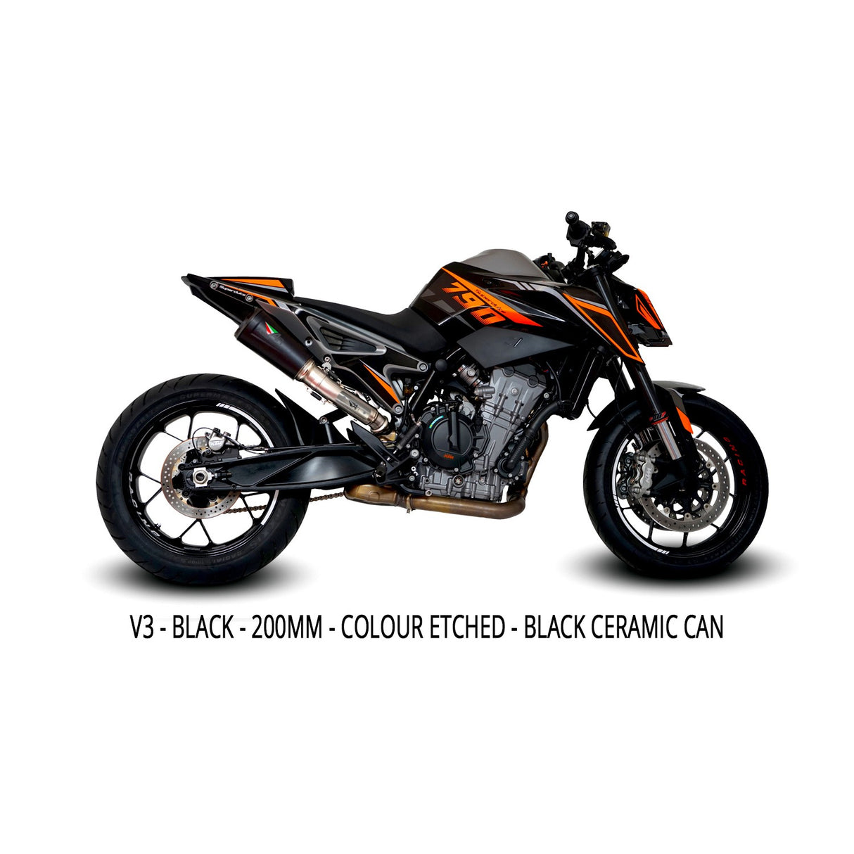 Austin Racing  KTM DUKE 890 HI-SLUNG dB COMPLIANT & RACE SLIP-ON DE-CAT EXHAUST SYSTEMS  AR78