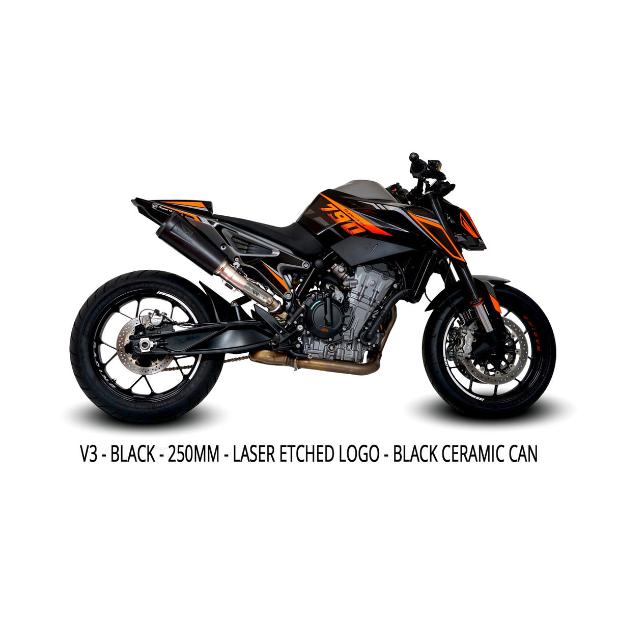Austin Racing  KTM DUKE 890 HI-SLUNG dB COMPLIANT & RACE SLIP-ON DE-CAT EXHAUST SYSTEMS  AR78