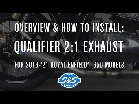 S&S CYCLE Qualifier 2:1 50 State Exhaust System - Stainless Steel Royal Enfield Interceptor 650 2019-2021 550-1029A