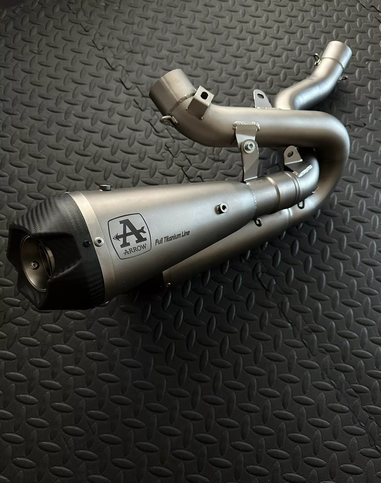 Arrow Ducati Panigale /Streetfighter V4 V4S  18-24 Racing Double Works Titanium Silencers + 1:1 Titanium Link Pipe 71162pk