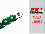 Ek chain 525 zvx3 series zx-ring chain 120 link green