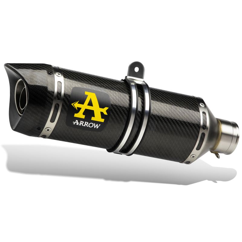 Arrow 71931MK LOW MOUNT Thunder Slip-on Exhaust, Carbon for Yamaha MT-09 2021-2023